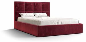 Manželská postel 140 cm Gino (bordó) (s roštem a úložným prostorem). Vlastní profesionální přeprava až k Vám domů 1046923