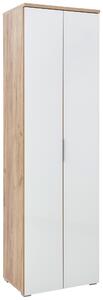 SKŘÍŇ NA ODĚV, bílá, barvy dubu, 59/197/40 cm Voleo - Šatní skříně