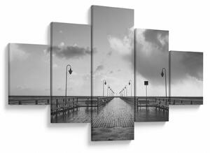Obraz - Promenáda u pobřeží (125x70 cm)