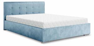 Manželská postel 180 cm Hermila (modrá) (s roštem a úložným prostorem). 1046964