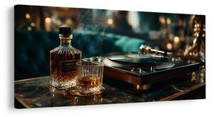 Obraz pohoda s whisky a vinylem