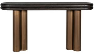 Černý dubový toaletní stolek Richmond Macaron 160 x 38 cm