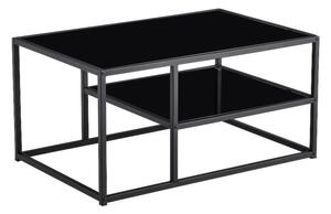 KONFERENČNÍ STOLEK, černá, kov, sklo, 90/60/45 cm Ti'me - Konferenční stolky