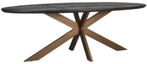 Černo mosazný dubový jídelní stůl Richmond Blackbone 230 x 100 cm