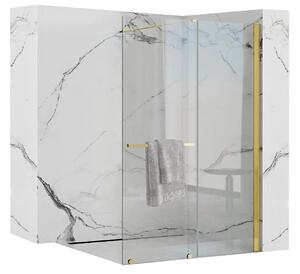 Rea Cortis sprchová zástěna 120 cm zlatá lesk/průhledné sklo REA-K8485