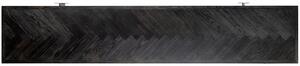 Černo stříbrný dubový TV stolek Richmond Blackbone 220 x 42,5 cm
