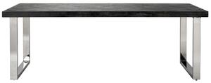 Černo stříbrný dubový jídelní stůl Richmond Blackbone 220 x 100 cm
