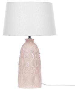 Keramická stolní lampa růžová ZARIMA