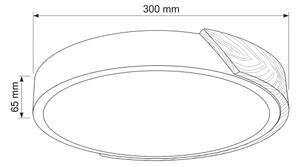 BRILAGI - LED Stropní svítidlo PILANA LED/24W/230V dub/zlatá pr. 30 cm