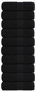 Ručníky pro hosty FROGN 10 ks černé 30x50 cm 360 g/m² 136949