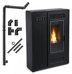 Peletová kamna FLARE SLIM 6,4 kW s WiFi, rozvodem teplého vzduchu DGP, dálkovým ovládáním, pro plochy do 80 m²