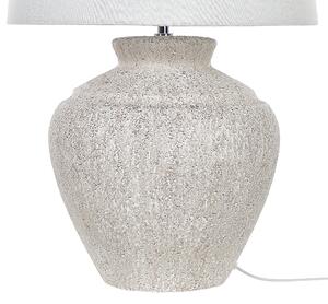 Keramická stolní lampa krémová CAINE