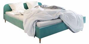 Manželská postel 140 cm Lon (světle modrá) (bez roštu a úložného prostoru). 1047030