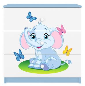 Babydreams | komoda | modrá/bílá | slon