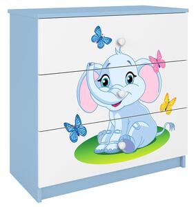 Babydreams | komoda | modrá/bílá | slon