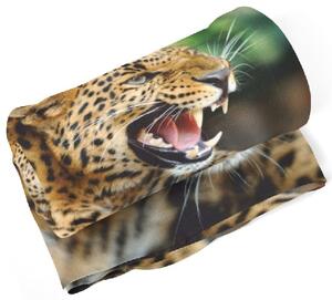 IMPAR Fleecová deka Řev geparda 150x120 cm (Rozměr : 200 x 140 cm)