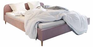 Manželská postel 140 cm Lon (světle růžová) (bez roštu a úložného prostoru). 1047039