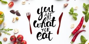 Obraz s nápisem - You are what you eat - 100x50 cm