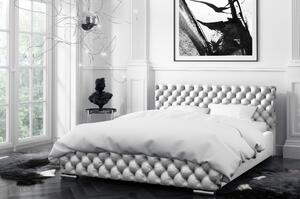 Čalouněná postel Farida s úložným prostorem šedá 160 x 200