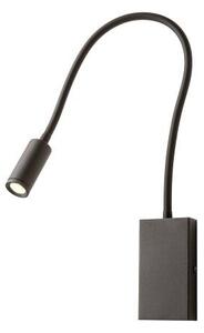 REDO 01-2755 WALLIE nástěnné svítidlo s vypínačem LED 3W/135lm 3000K černá, USB port