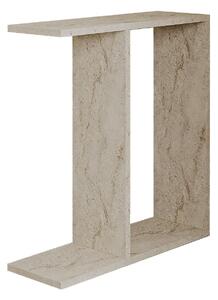 Příruční stolek Lumtie (travertin). Akce -20%