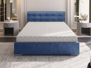 Manželská postel 140 cm Lonnie (světle modrá) (s roštem a úložným prostorem). 1047078