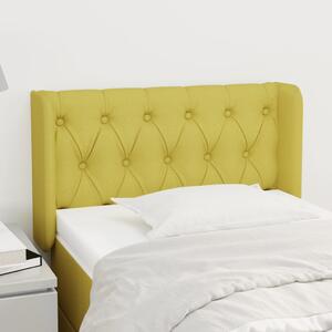Čelo postele typu ušák zelené 83 x 16 x 78/88 cm textil
