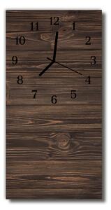 Skleněné hodiny vertikální Dřevěné panely 30x60 cm
