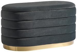 TABURET, kov, textil, kompozitní dřevo, 80/42/42 cm MID.YOU - Online Only lavice, Online Only