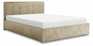 Manželská postel 160 cm Lonnie (béžová) (s roštem a úložným prostorem). 1047091