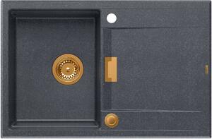 Quadron Owen dřez graniteq 76x50 cm černá HQO7650U8_PVDC1