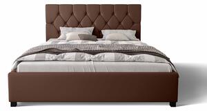 Manželská postel 160 cm Sylvie (hnědá) (s roštem a úložným prostorem). 1047156