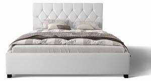 Manželská postel 180 cm Sylvie (bílá) (s roštem a úložným prostorem). 1047163