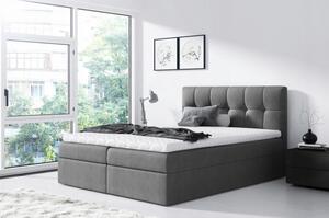 Jednoduchá postel Rex 200x200, šedá
