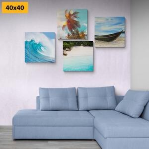 Set obrazů nádech moře - 4x 40x40 cm