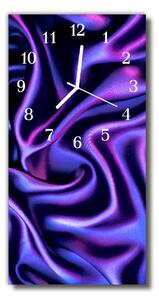 Skleněné hodiny vertikální Sametová plátna fialová 30x60 cm