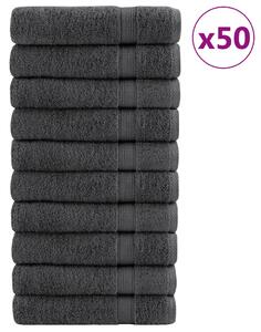 Prémiové ručníky SOLUND 50 ks antracitové 50x100 cm 600 g/m² 137159