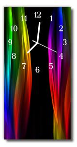 Skleněné hodiny vertikální Moderní barvy duhových barev 30x60 cm