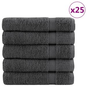 Prémiové ručníky do sprchy SOLUND 25 ks antracitové 70x140 cm 600 g/m² 137163