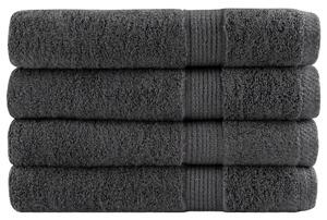 Prémiové saunové osušky SOLUND 4 ks antracitové 80x200 cm 600 g/m² 137169
