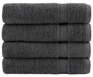 Prémiové osušky SOLUND 4 ks antracitové 100x150 cm 600 g/m² 137165