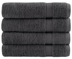 Prémiové ručníky do sprchy SOLUND 4 ks antracitové 70x140 cm 600 g/m² 137161