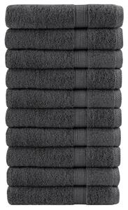 Prémiové saunové osušky SOLUND 10 ks antracitové 80x200 cm 600 g/m² 137170