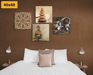 Set obrazů harmonický Buddha - 4x 40x40 cm
