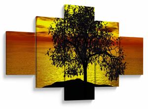 Obraz siluety stromu (125x70 cm)