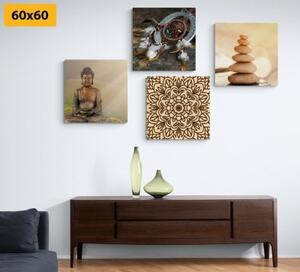 Set obrazů harmonický Buddha - 4x 40x40 cm