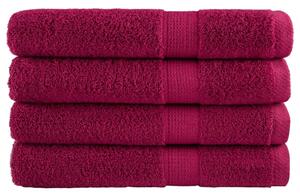 Prémiové ručníky SOLUND 4 ks bordó 100x200 cm 600 g/m² 137222