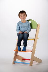 Lucas Wood Style rostoucí židle MIXLE - bílá/přírodní rostoucí židle MIXLE: Srdíčko