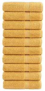 Prémiové ručníky SOLUND 10 ks zlaté 50x100 cm 600 g/m² 137283