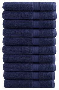 Prémiové saunové osušky SOLUND 10 ks tmavě modré 80x200 cm 600 g/m² 137268
